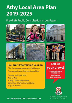 Cover page of print version of Athy Local Area Plan 2019-2025