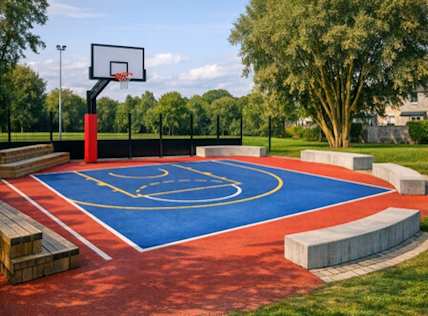 Half Basketball Court